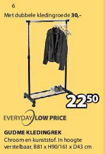 Jysk Gudme Kledingrek aanbieding
