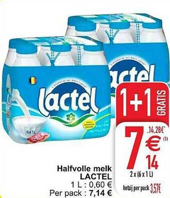 Cora Halfvolle Melk Lactel aanbieding