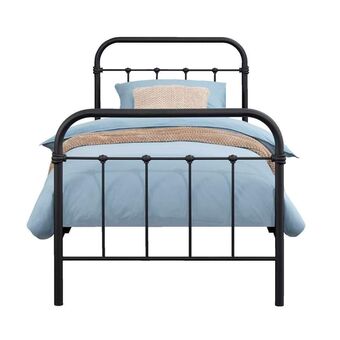 Leen Bakker Bed anne - matte antracietkleur - 90x200 cm aanbieding
