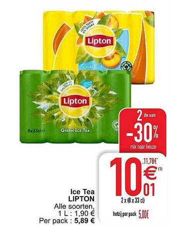 Cora Ice Tea Lipton aanbieding