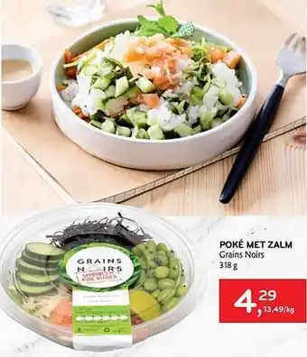 Alvo Poké met zalm grains noirs 318 g aanbieding