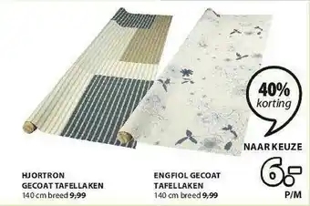 Jysk Hjortron Gecoat Tafellaken, Engfiol Gecoat Tafellaken aanbieding