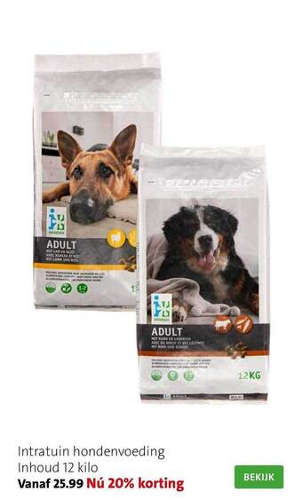 Intratuin hondenvoeding inhoud 12 kilo