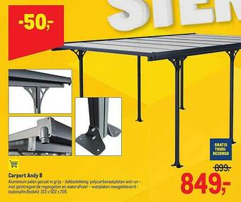Makro Carport Andy B aanbieding