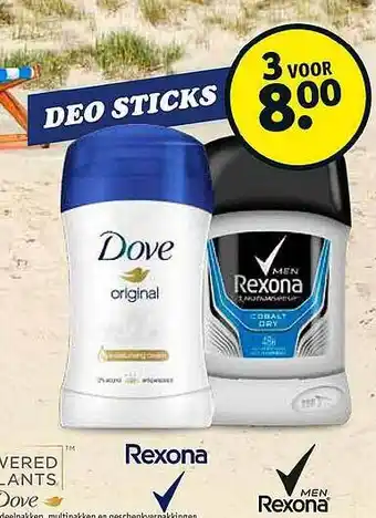 Kruidvat Rexona Op Dove Deo Sticks aanbieding