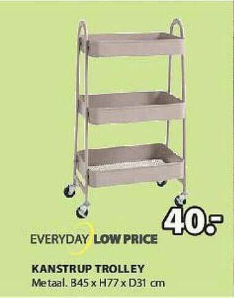 Jysk Kanstrup Trolley aanbieding
