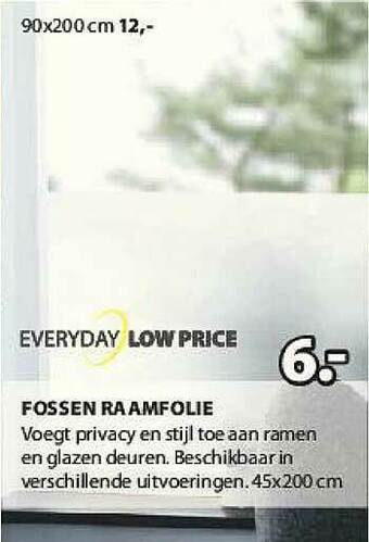 Jysk Fossen Raamfolie aanbieding