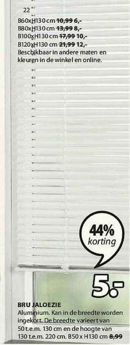 Jysk Bru Jaloezie aanbieding
