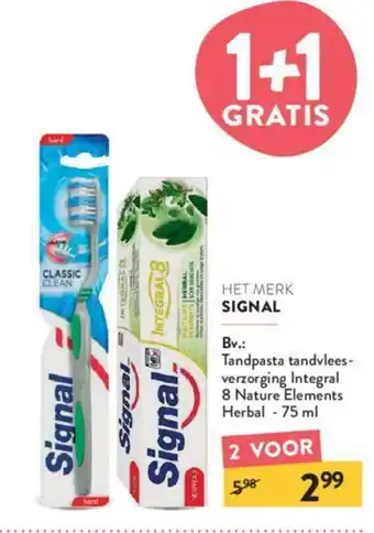 Signal Tandpasta tandvleesvergorging Integral 8 Nature Elements Herbal - 75 ml