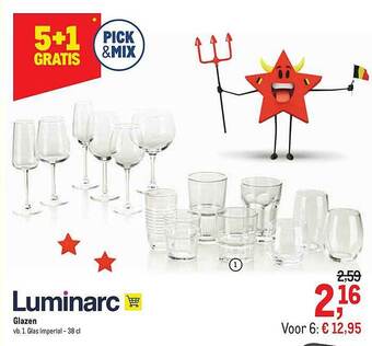 Makro Luminarc Glazen aanbieding