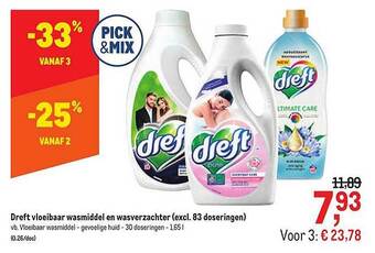 Dreft Vloeibaar Wasmiddel En Wasverzachter