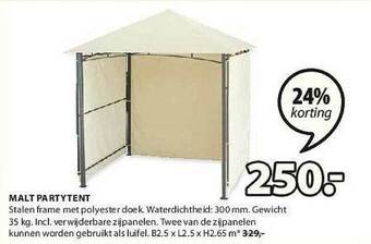 Jysk Malt Partytent aanbieding