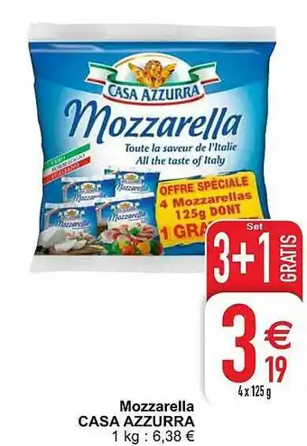 Cora Mozzarella Casa Azzurra 125g aanbieding
