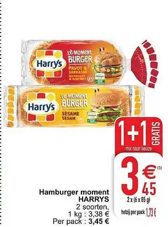 Cora Hamburger Moment Harrys aanbieding