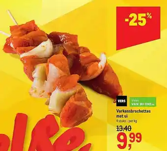 Makro Varkensbrochettes Met Ui aanbieding