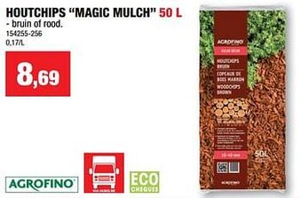 Hubo Houtchips magic mulch 50 L aanbieding