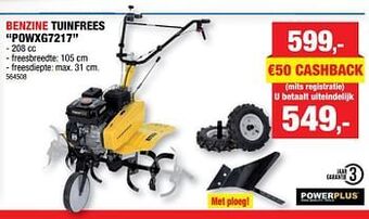 Hubo Powerplus benzine tuinfrees powxg7217 aanbieding