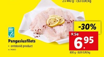 Lidl Pangasiusfilets 800g aanbieding
