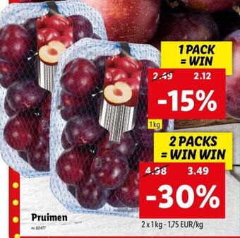 Lidl Pruimen aanbieding