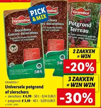 Lidl Grandiol universele potgrond of sierschors aanbieding