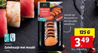 Vitasia zalmhaasje met wasabi 125g