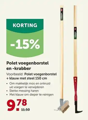 AVEVE Polet voegenborstel 150 cm aanbieding