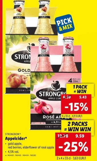 Lidl Strongbow appelcider aanbieding