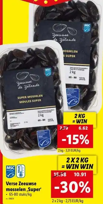 Verse zeeuwsw mosselen super