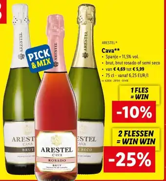 Lidl Arestel cava 75cl aanbieding