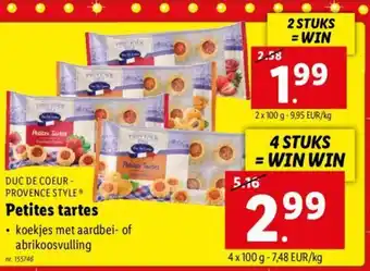 Lidl Duc de couer- provence style petites tartes 2 x 100g aanbieding