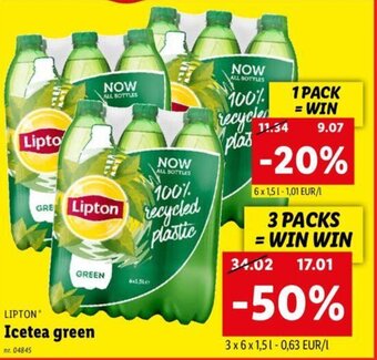 Lidl Lipton icetea green aanbieding