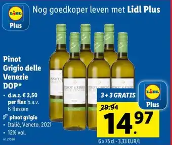 Lidl Pinot grigio delle venezie dop 6 x 75cl aanbieding