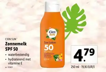 Lidl Cien sun zonnemelk SPF 50 250ml aanbieding