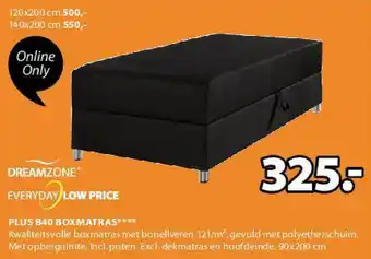 Jysk Dreamzone Plus B40 Boxmatras aanbieding