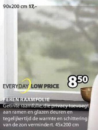 Jysk Feren Raamfolie aanbieding