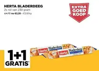 Jumbo Herta bladerdeeg 20 gram aanbieding