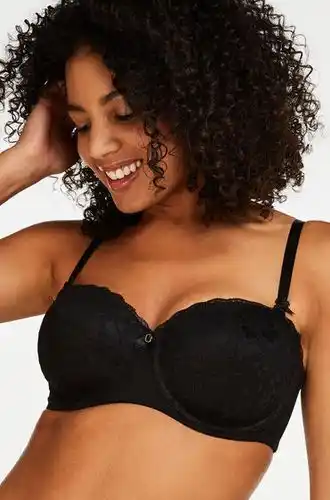 Hunkemöller voorgevormde strapless beugel bh maya zwart