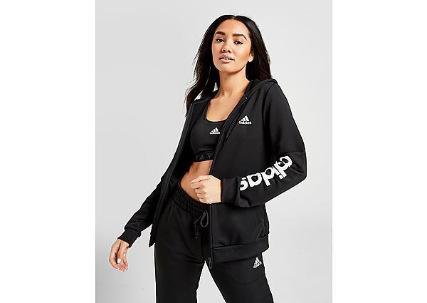 Adidas adidas linear french terry trainingspak dames, black promotie bij JD  Sports