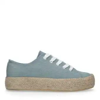 Sacha blauwe sneakers met touwzool