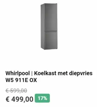 Krëfel Whirlpool Koelkast met diepvries W5 911E OX aanbieding