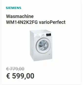 Krëfel Siemens Wasmachine WM14N2K2FG varioPerfect aanbieding