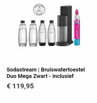 Krëfel Sodastream Bruiswatertoestel Duo Mega Zwart - inclusief aanbieding