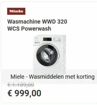 Krëfel Miele Wasmachine WWD 320 WCS Powerwash aanbieding