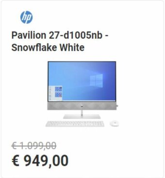 Krëfel HP Pavilion 27-d1005nb - Snowflake White aanbieding