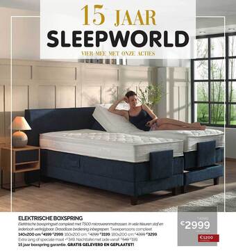 Sleepworld Elektrische boxspring aanbieding