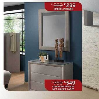 Sleepworld Spiegel intense, commode intense met 3 ruime lades aanbieding