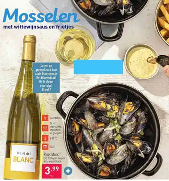 ALDI Mosselen, pinot blanc aanbieding