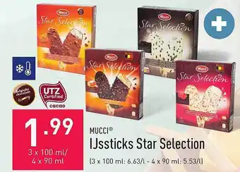 ALDI Ijssticks star selection aanbieding