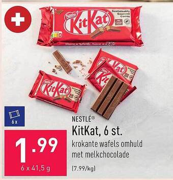 ALDI Nestlé kitkat, 6 st aanbieding