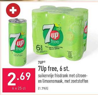 ALDI 7up free, 6 st aanbieding